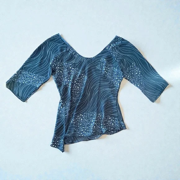 Vintage 2000s Women’s Blouse By Millenium Size Large, Sheer Fairy Whimsigoth - Picture 2 of 16